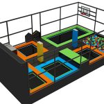 Small size trampline play area