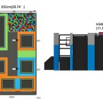 Small size trampline play area