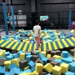 jump park multi-function trampoline park with climbing wall swing bridge for kids adults all ages