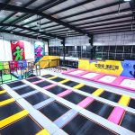 jump park multi-function trampoline park with climbing wall swing bridge for kids adults all ages