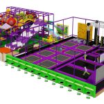 Trampoline area for birthday party