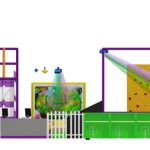 Trampoline area for birthday party