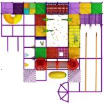 Trampoline area for birthday party